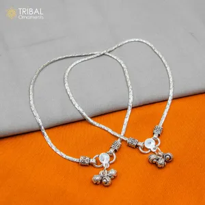 10.5" 925 sterling silver handmade stylish chain anklets foot bracelet ,ankle bracelet belly dance jewelry ank714