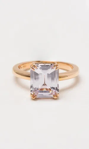 18K RG Solitaire Baby Pink Sapphire Ring