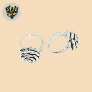 (2-5076-1) 925 Sterling Silver - Chunky Rose Ring.