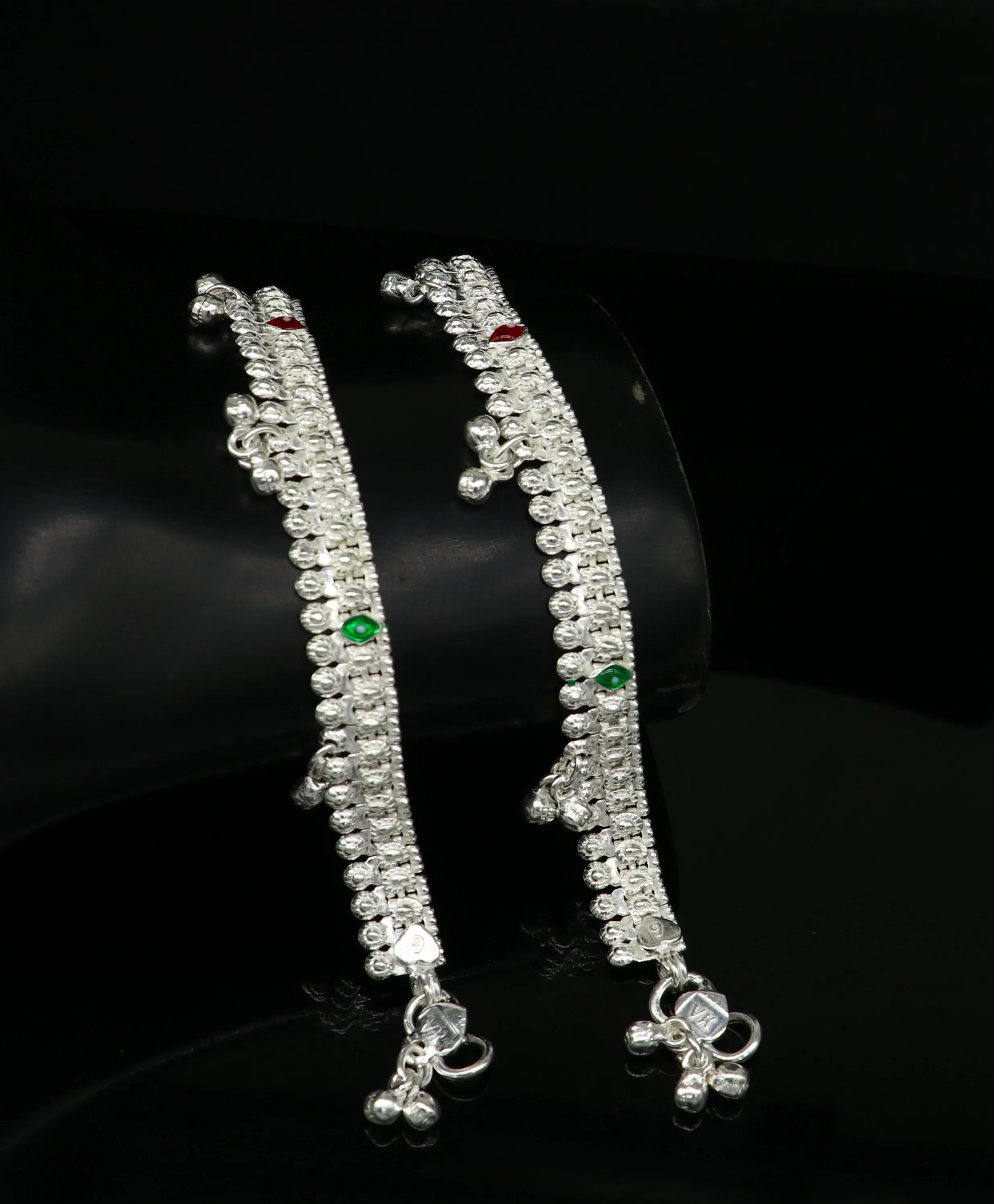 6" inches Sterling silver customized silver ankle bracelet new born baby anklets Jingling charm anklets foot fancy stylish jewelry ank277