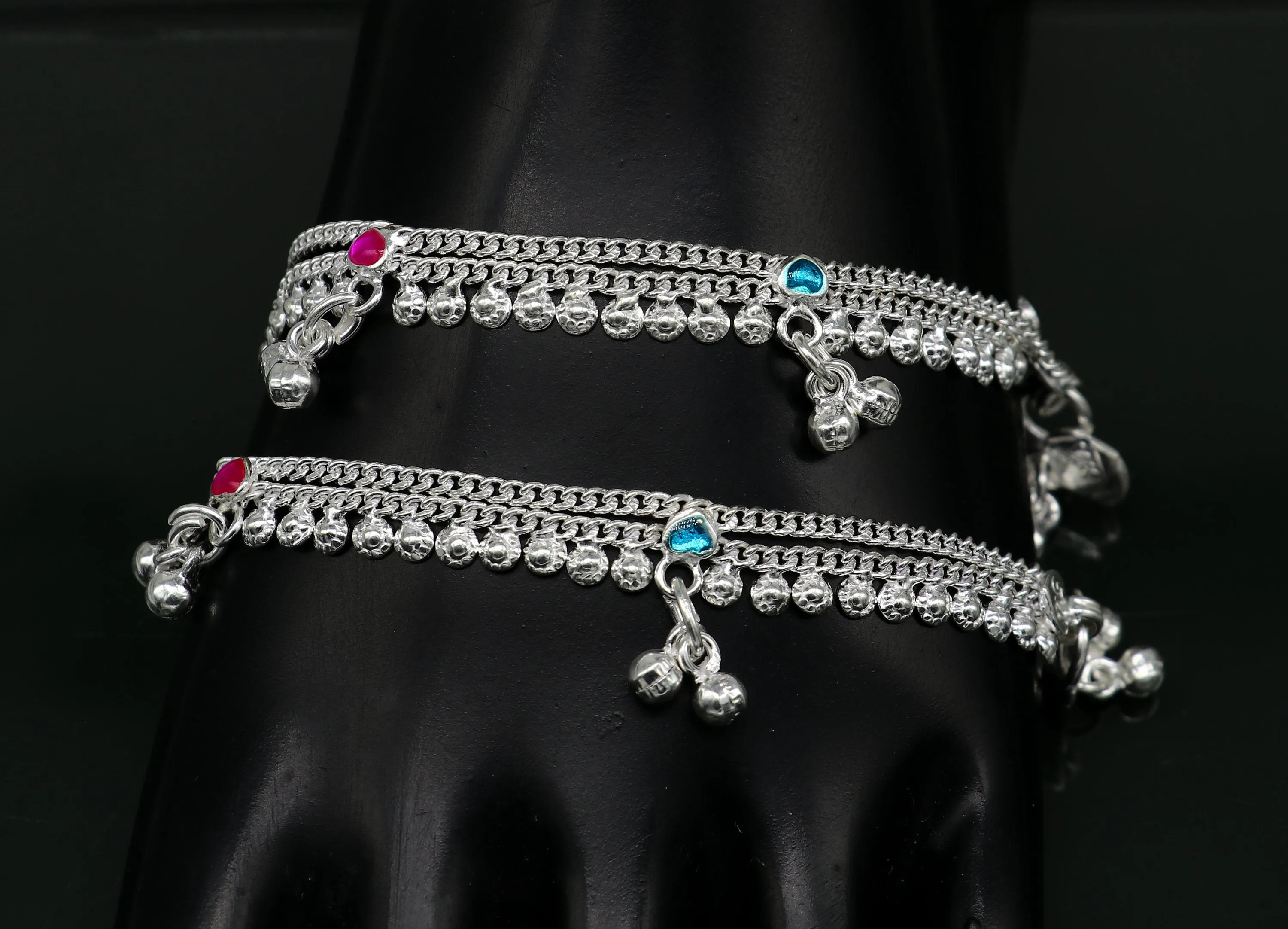 6" long Sterling silver customized baby anklets, gorgeous gift for new born baby anklets kids jewelry, trendy stylish ankle bracelet ank365