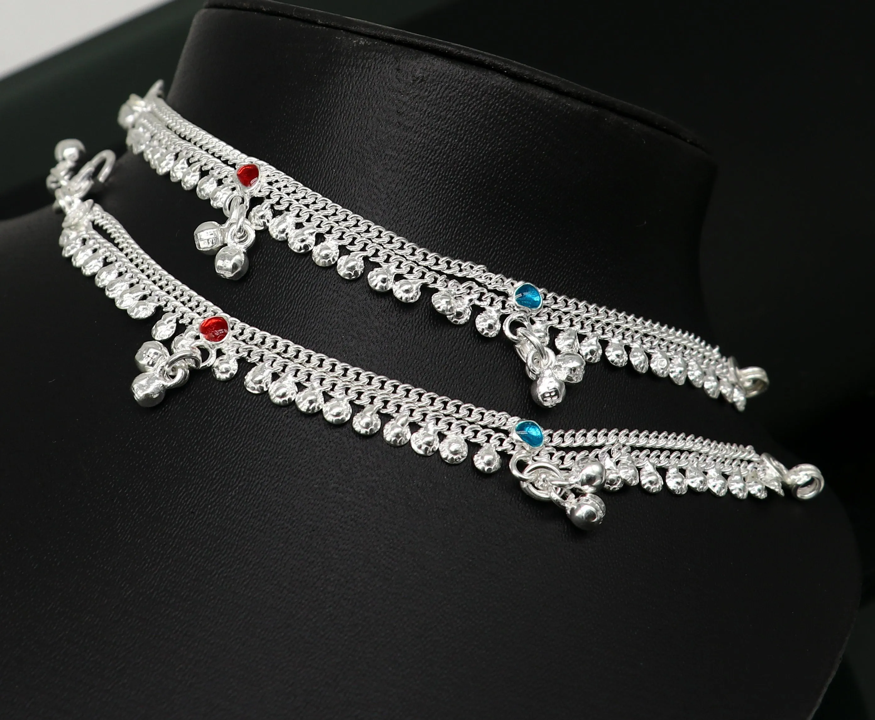 6" long Sterling silver customized baby anklets, gorgeous gift for new born baby anklets kids jewelry, trendy stylish ankle bracelet ank365