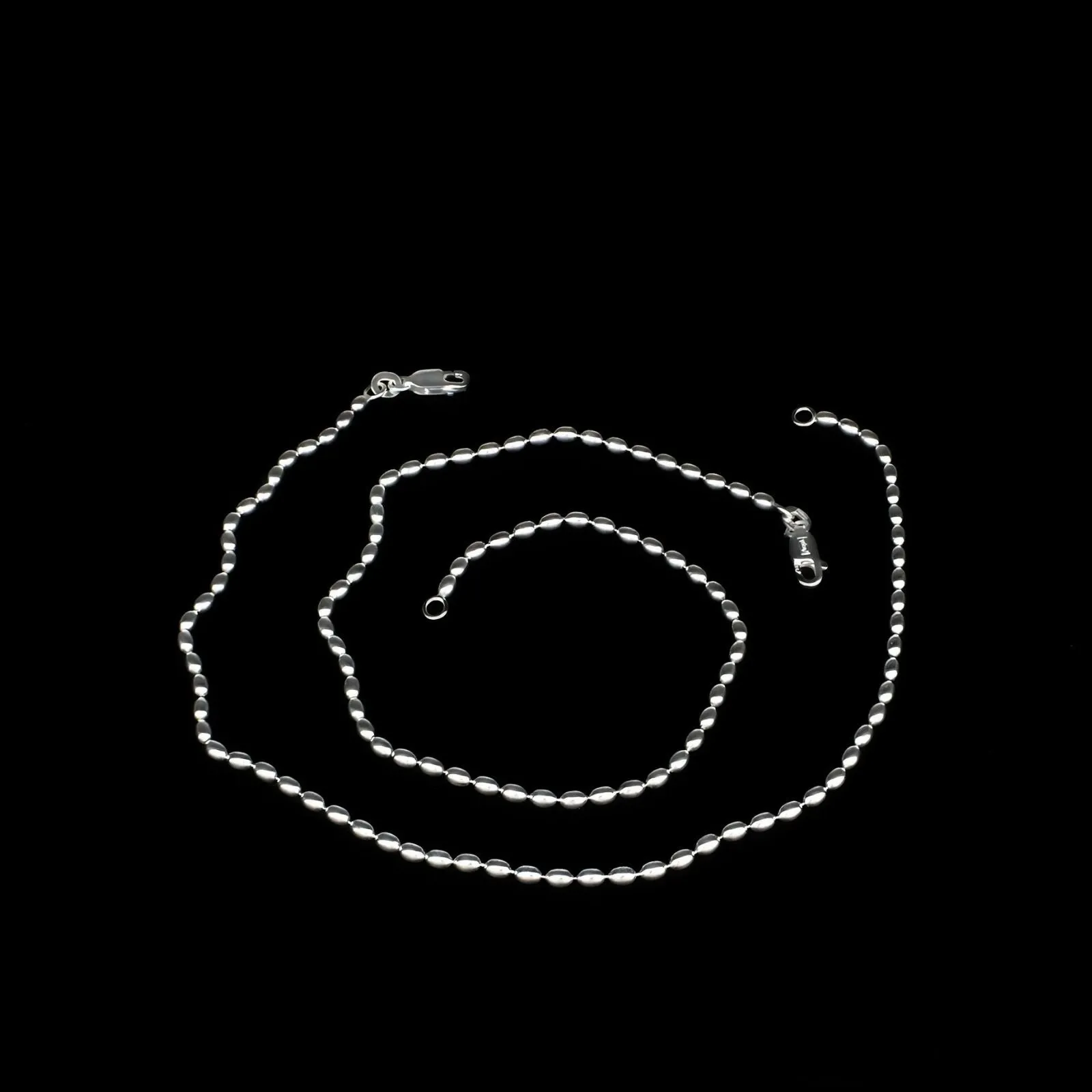 925 Sterling Silver Excellent gifting Oval Ball Design girlish Anklets Ankle Bracelet 10.3"
