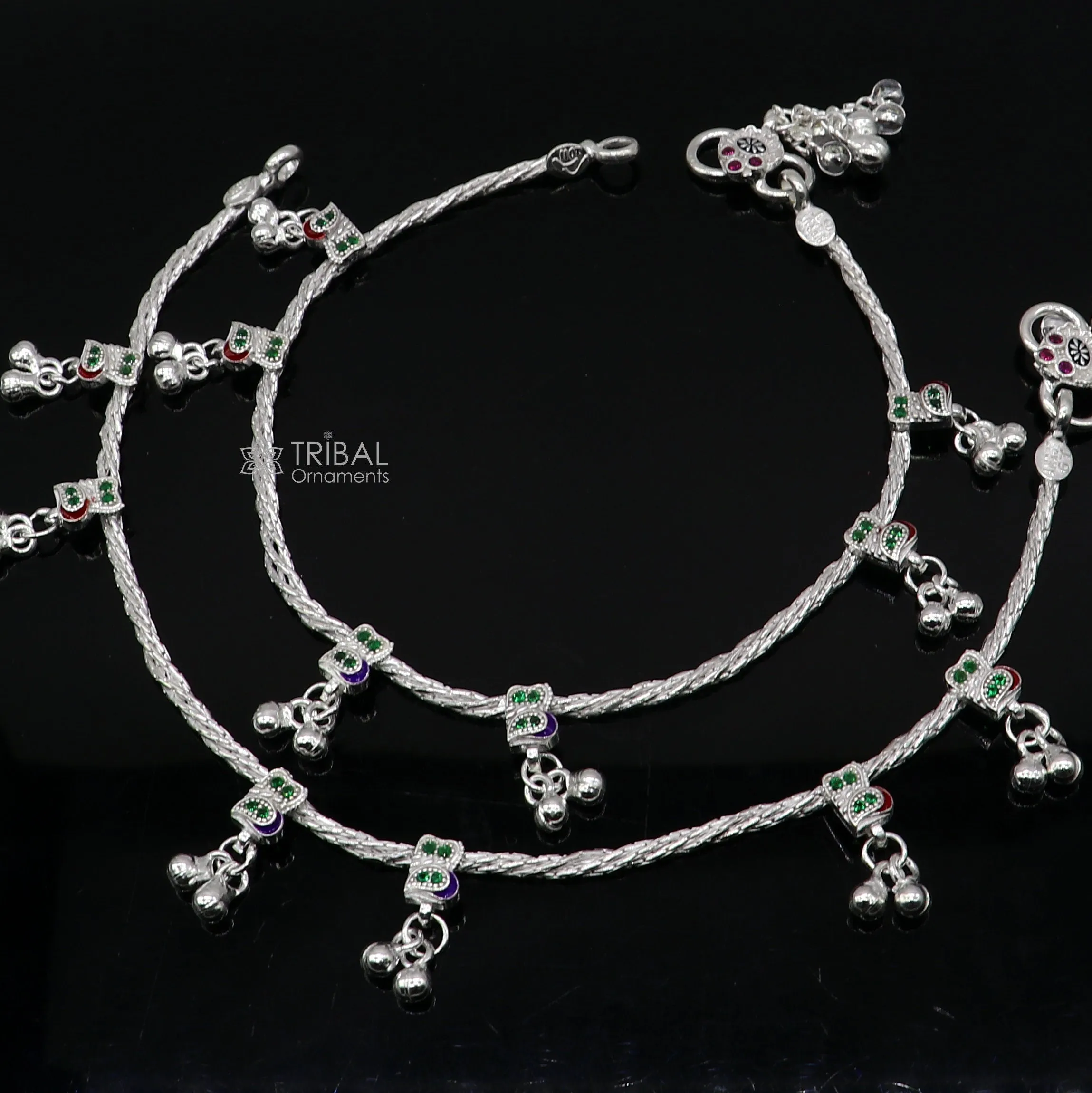 925 sterling silver handmade stylish anklets amazing Ankle bracelet for gifting belly dance ethnic jewelry ank640