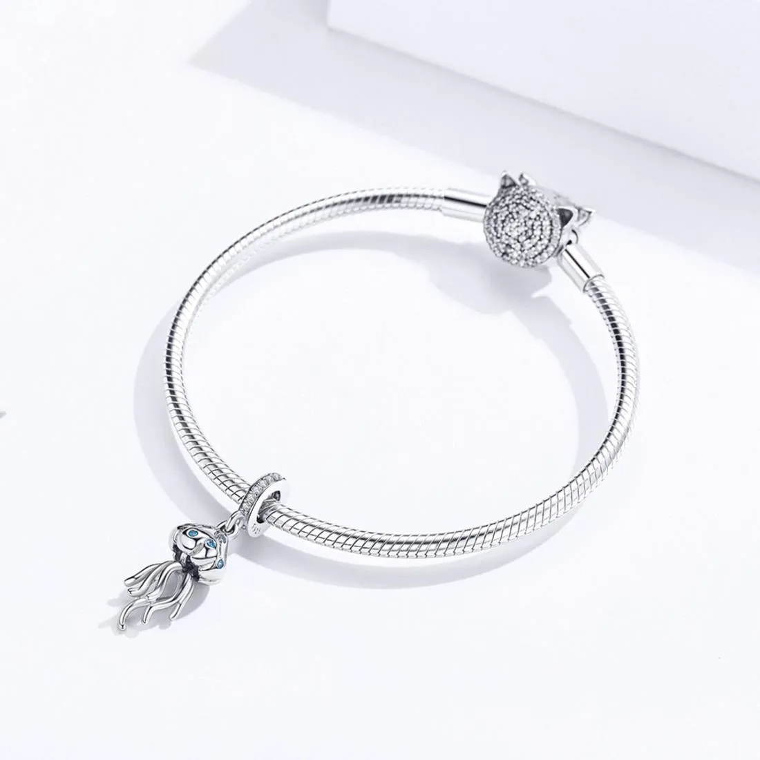 925 Sterling Silver Jellyfish Pendant For Bracelets & Necklaces