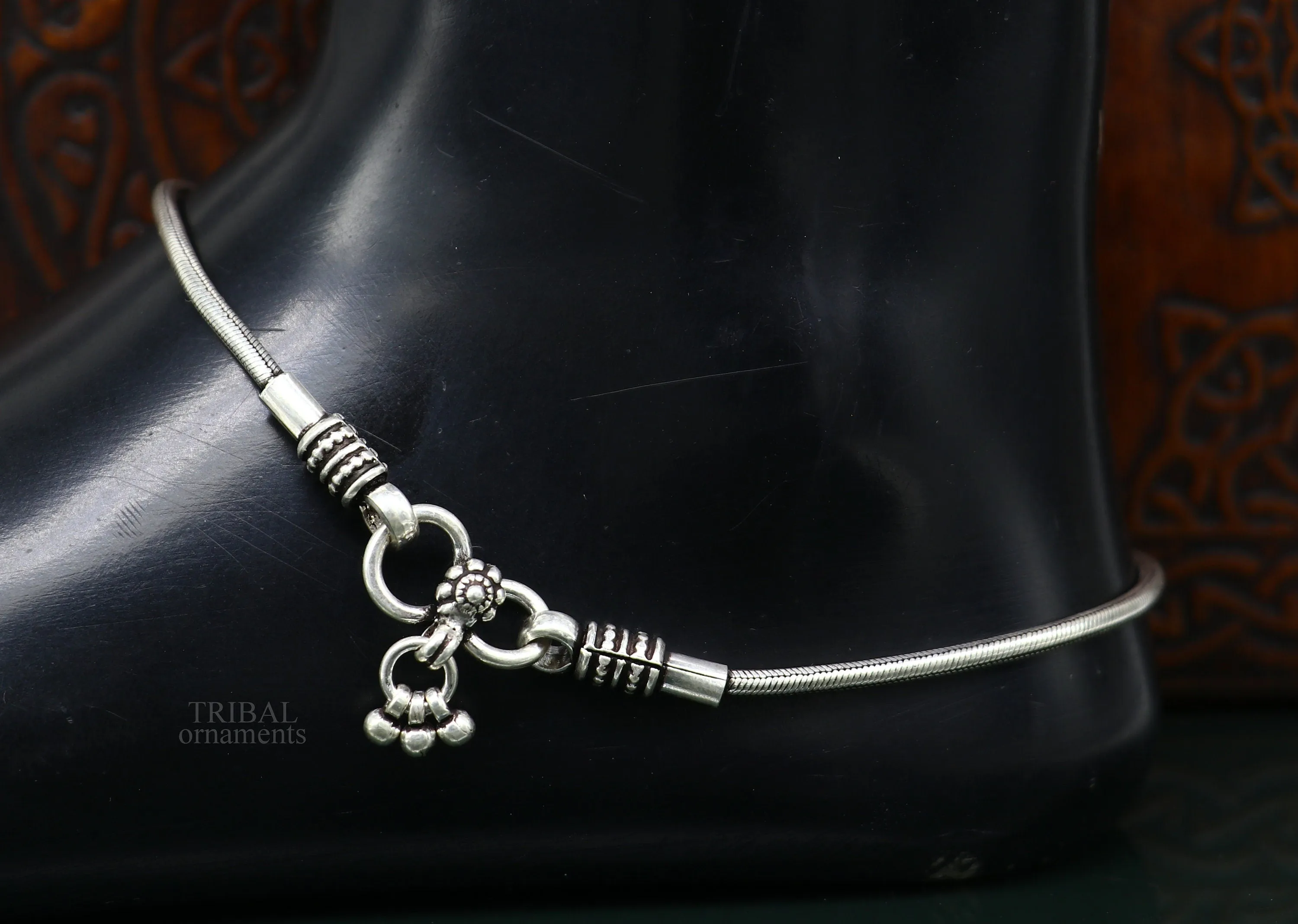925 sterling silver round snake chain ankle bracelet, excellent customized trendy stylish anklets bracelet belly dance jewelry nank427