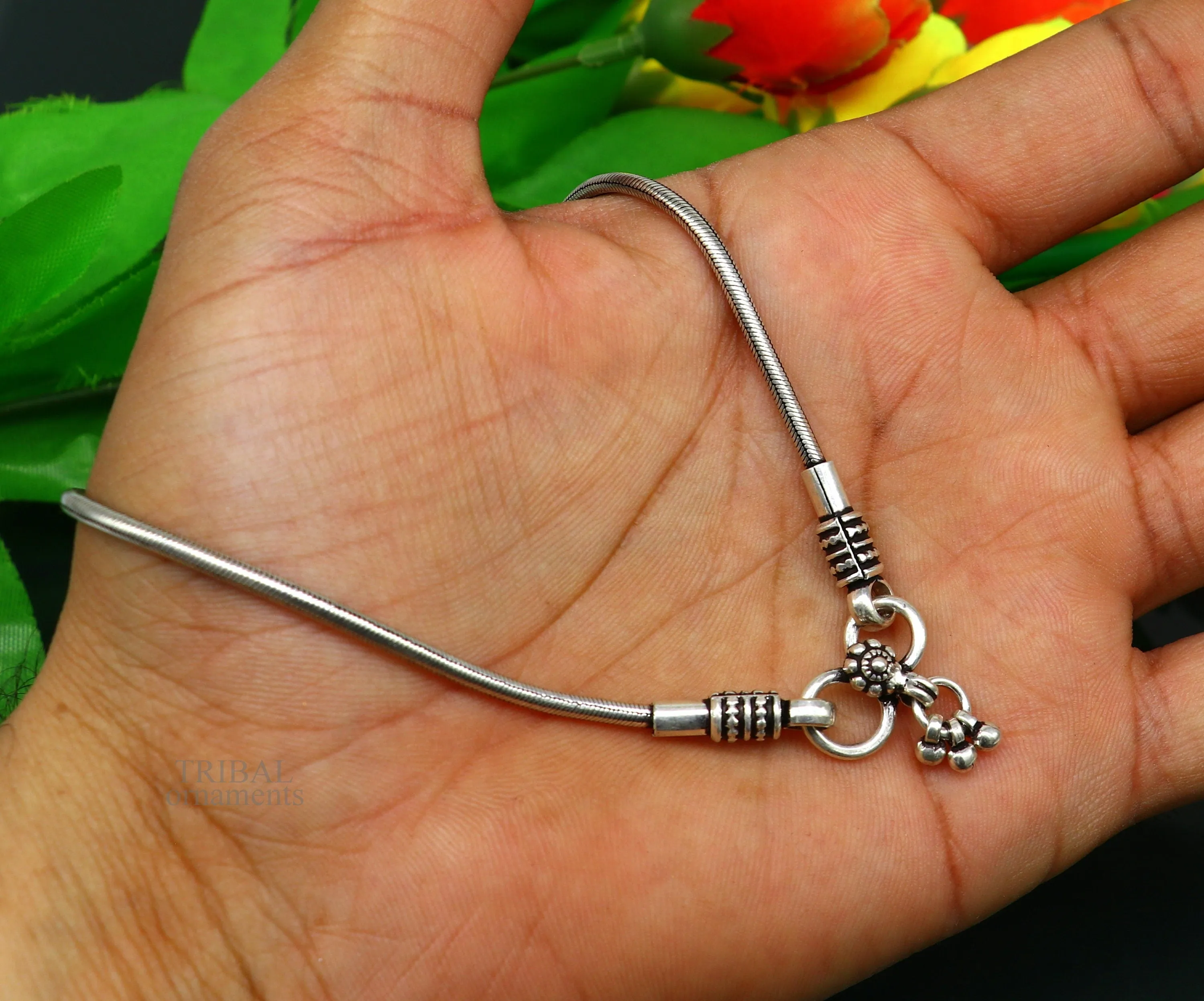 925 sterling silver round snake chain ankle bracelet, excellent customized trendy stylish anklets bracelet belly dance jewelry nank427