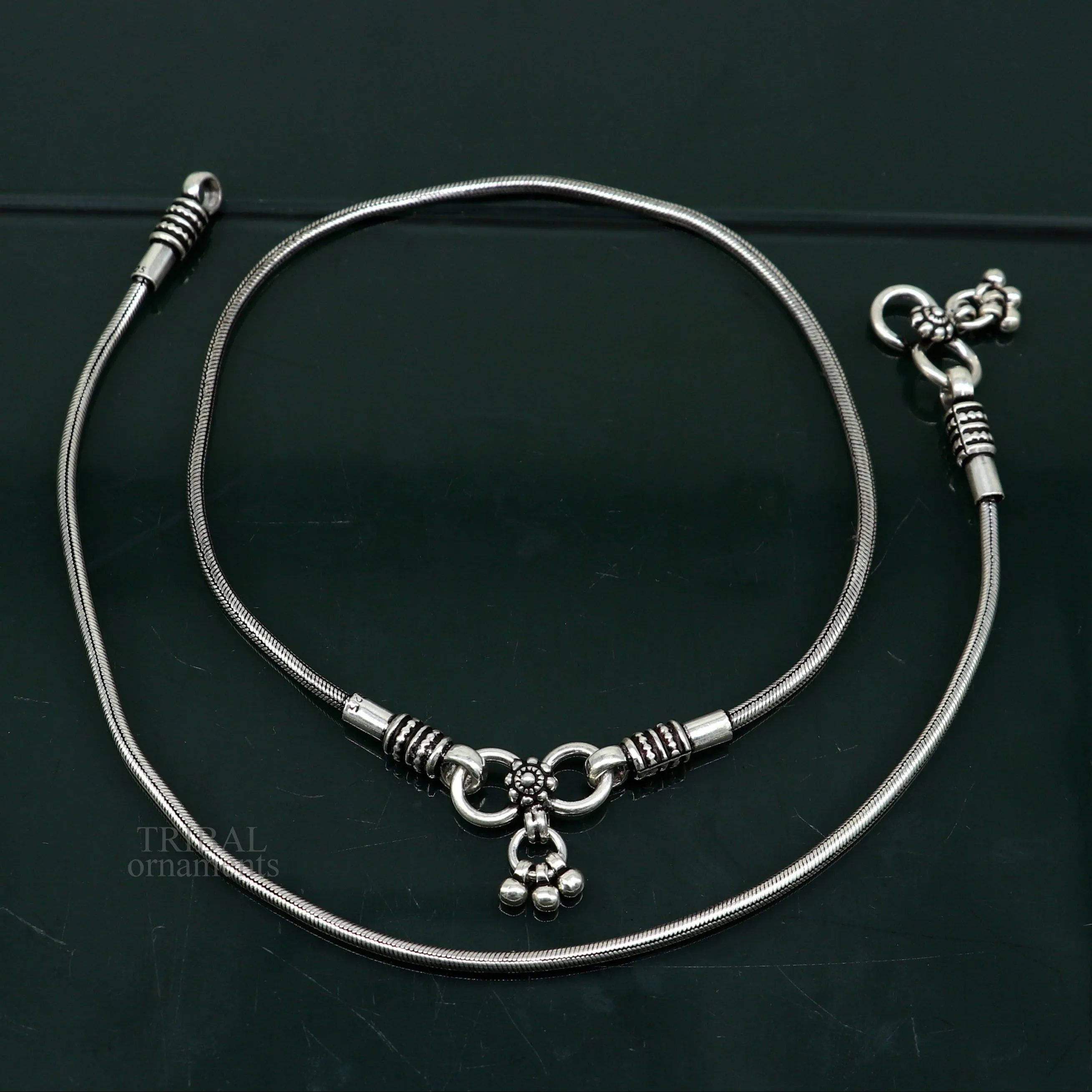 925 sterling silver round snake chain ankle bracelet, excellent customized trendy stylish anklets bracelet belly dance jewelry nank427