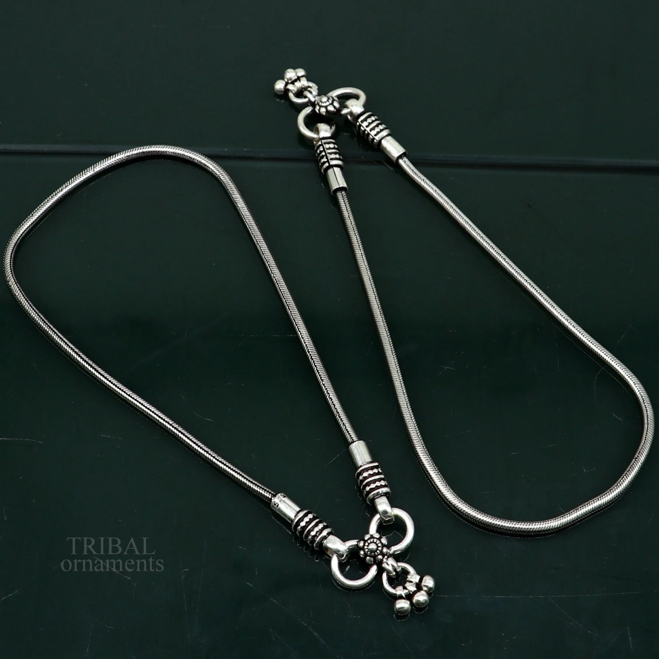 925 sterling silver round snake chain ankle bracelet, excellent customized trendy stylish anklets bracelet belly dance jewelry nank427