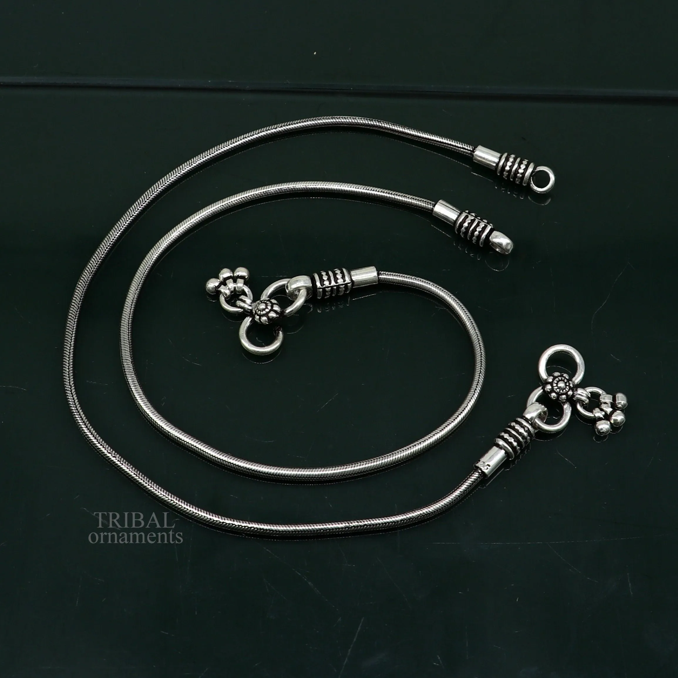 925 sterling silver round snake chain ankle bracelet, excellent customized trendy stylish anklets bracelet belly dance jewelry nank427