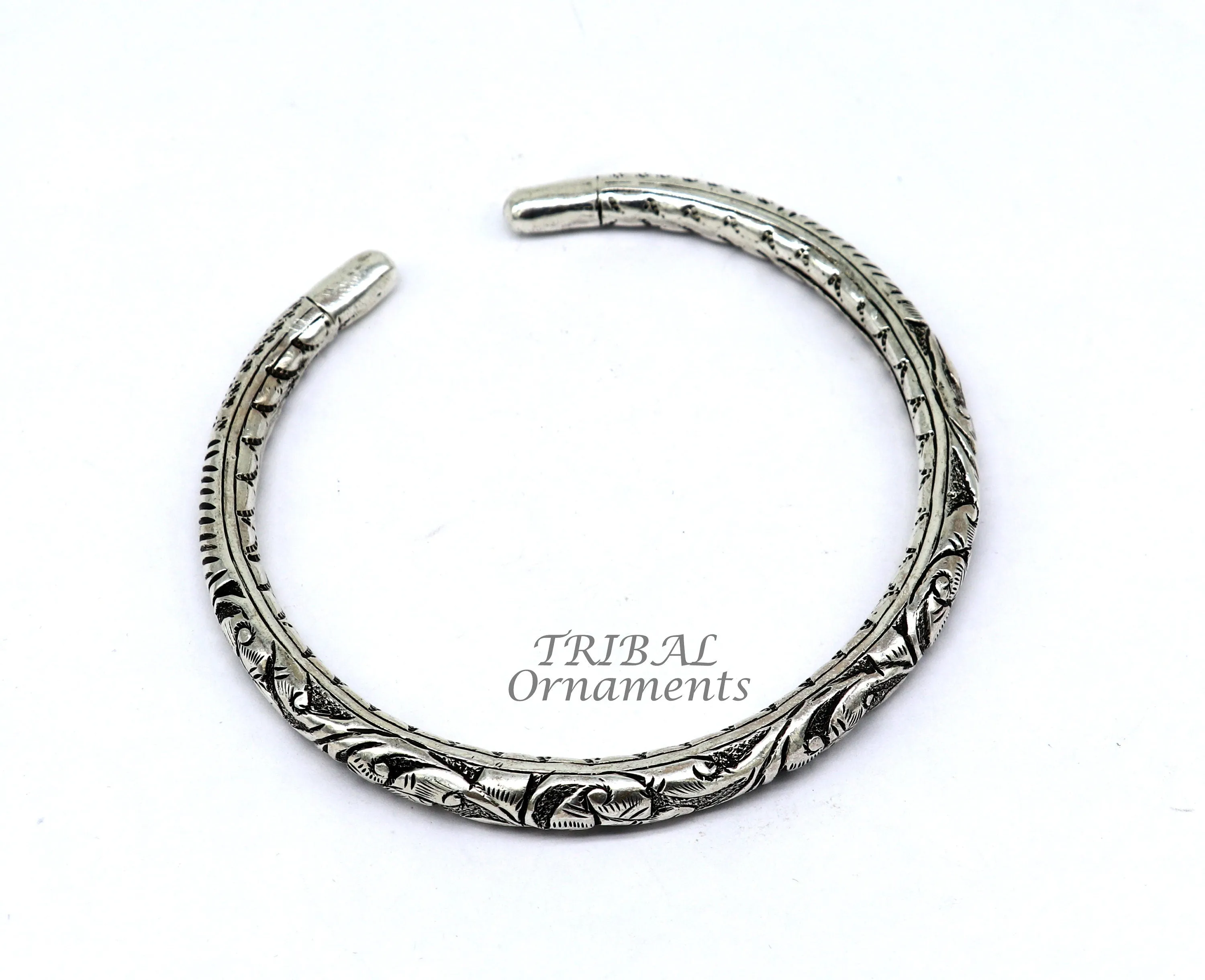 925 sterling silver Vintage antique design handmade gorgeous oxidized foot kada ankle bracelet tribal ethnic silver jewelry nsfk71