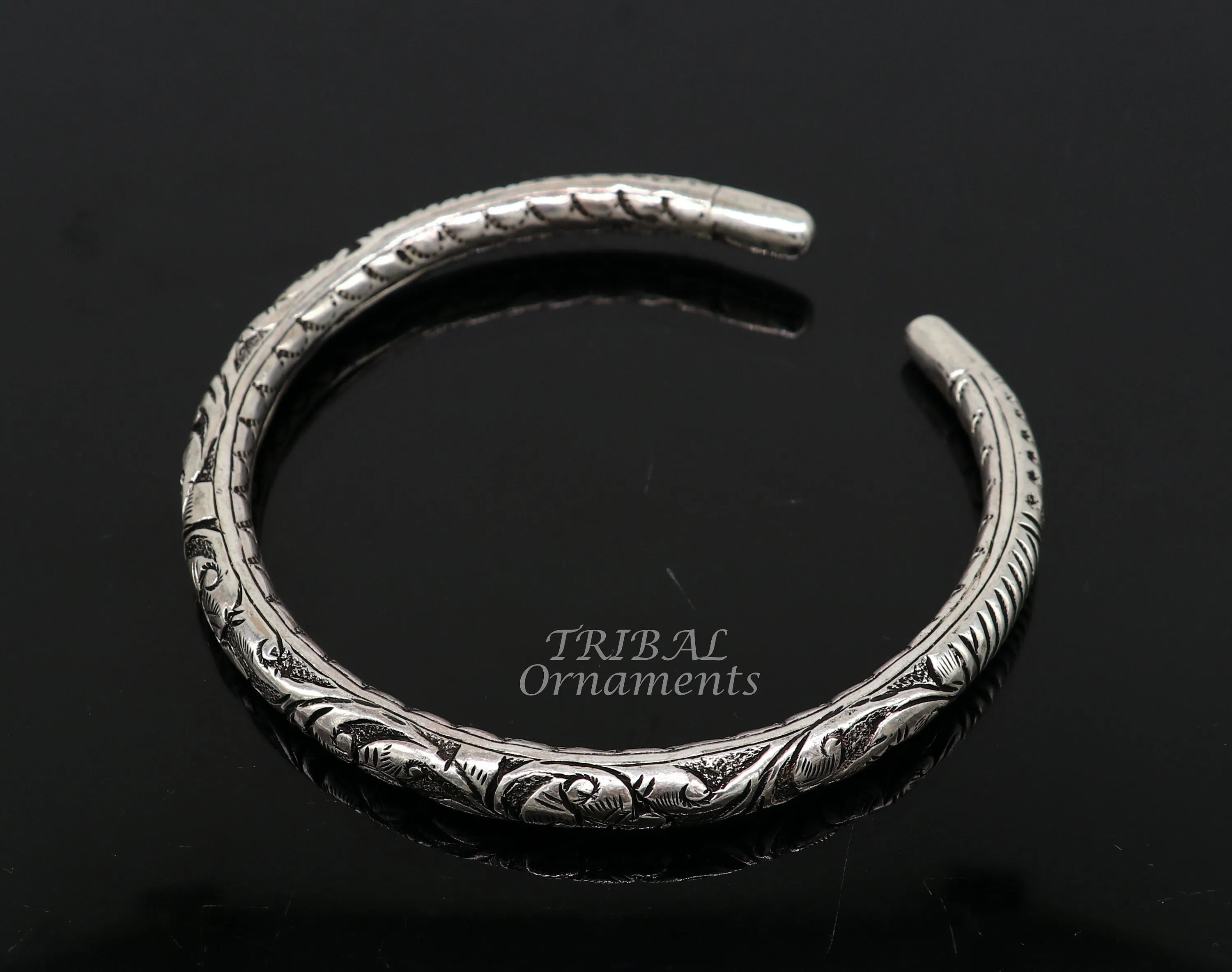 925 sterling silver Vintage antique design handmade gorgeous oxidized foot kada ankle bracelet tribal ethnic silver jewelry nsfk71