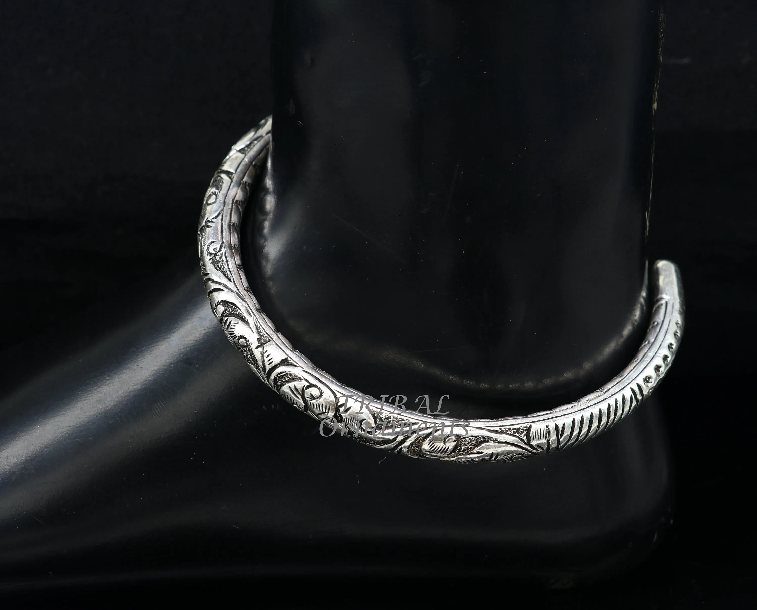 925 sterling silver Vintage antique design handmade gorgeous oxidized foot kada ankle bracelet tribal ethnic silver jewelry nsfk71