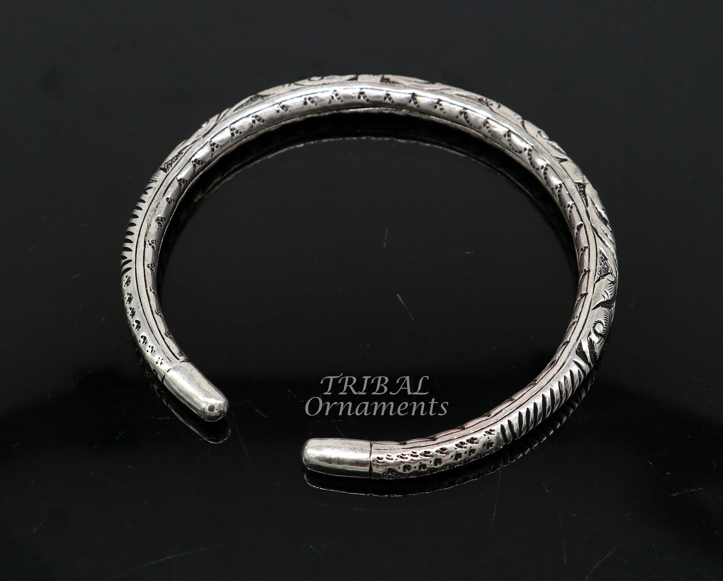 925 sterling silver Vintage antique design handmade gorgeous oxidized foot kada ankle bracelet tribal ethnic silver jewelry nsfk71