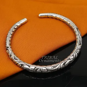 925 sterling silver Vintage antique design handmade gorgeous oxidized foot kada ankle bracelet tribal ethnic silver jewelry nsfk71