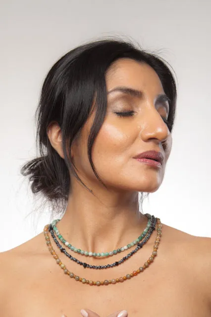 Agate Tree Foliage Necklace