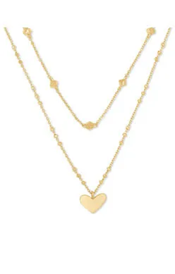 ARI HEART MULTI STRAND NECKLACE