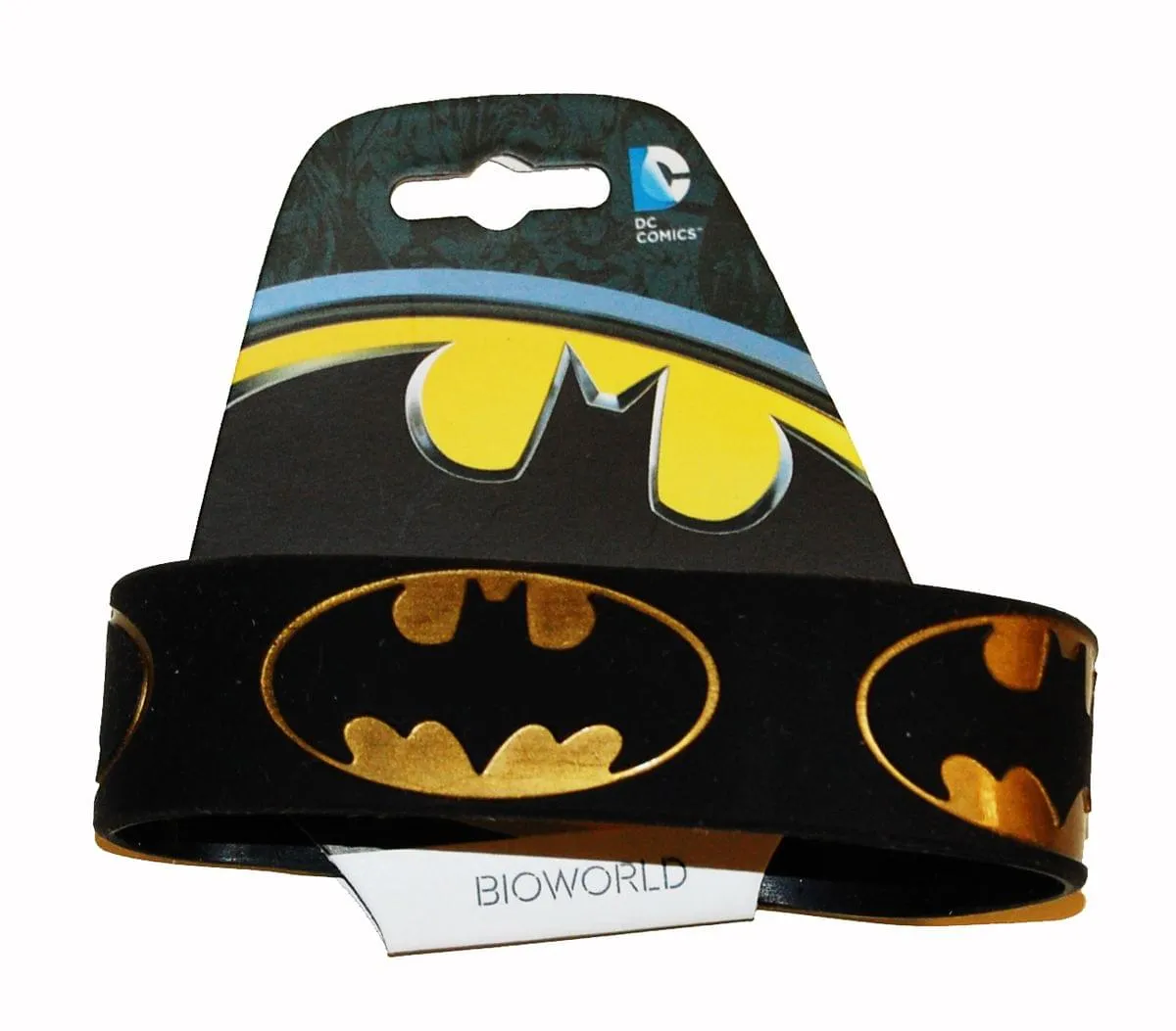 Batman Gold Logo Repeat Wristband