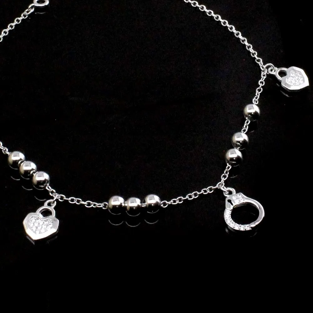 Beach Wear 925 Sterling Silver Anklet Girls Single chain 8.8"
