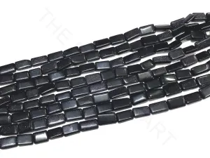 Black Rectangular Semi Precious Sand Stones
