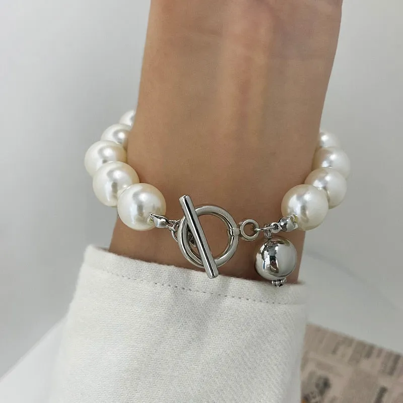 Boho Thick Gold Color Charm Bracelets Bangles New Fashion Jewelry 4pcs Punk Curb Cuban Chain Bracelets Set for Women Gifts