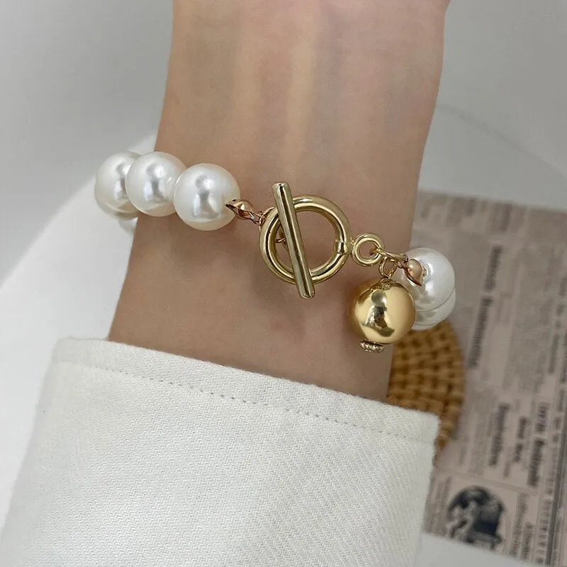 Boho Thick Gold Color Charm Bracelets Bangles New Fashion Jewelry 4pcs Punk Curb Cuban Chain Bracelets Set for Women Gifts