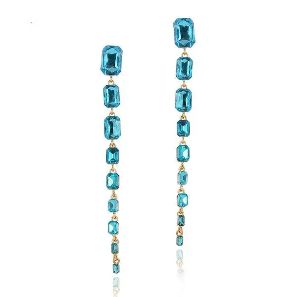 Colorful Statement Earrings Women Rhinestone Earrings for Women and Girls (E936)