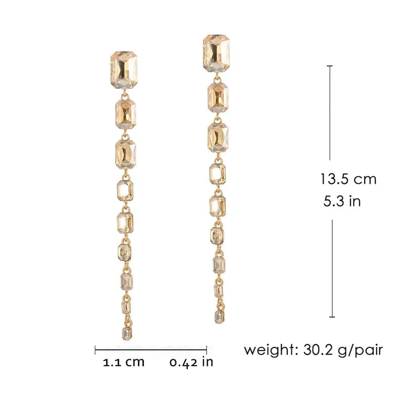 Colorful Statement Earrings Women Rhinestone Earrings for Women and Girls (E936)