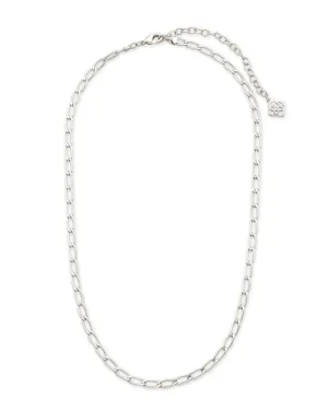 COURTNEY PAPERCLIP NECKLACE SILVER