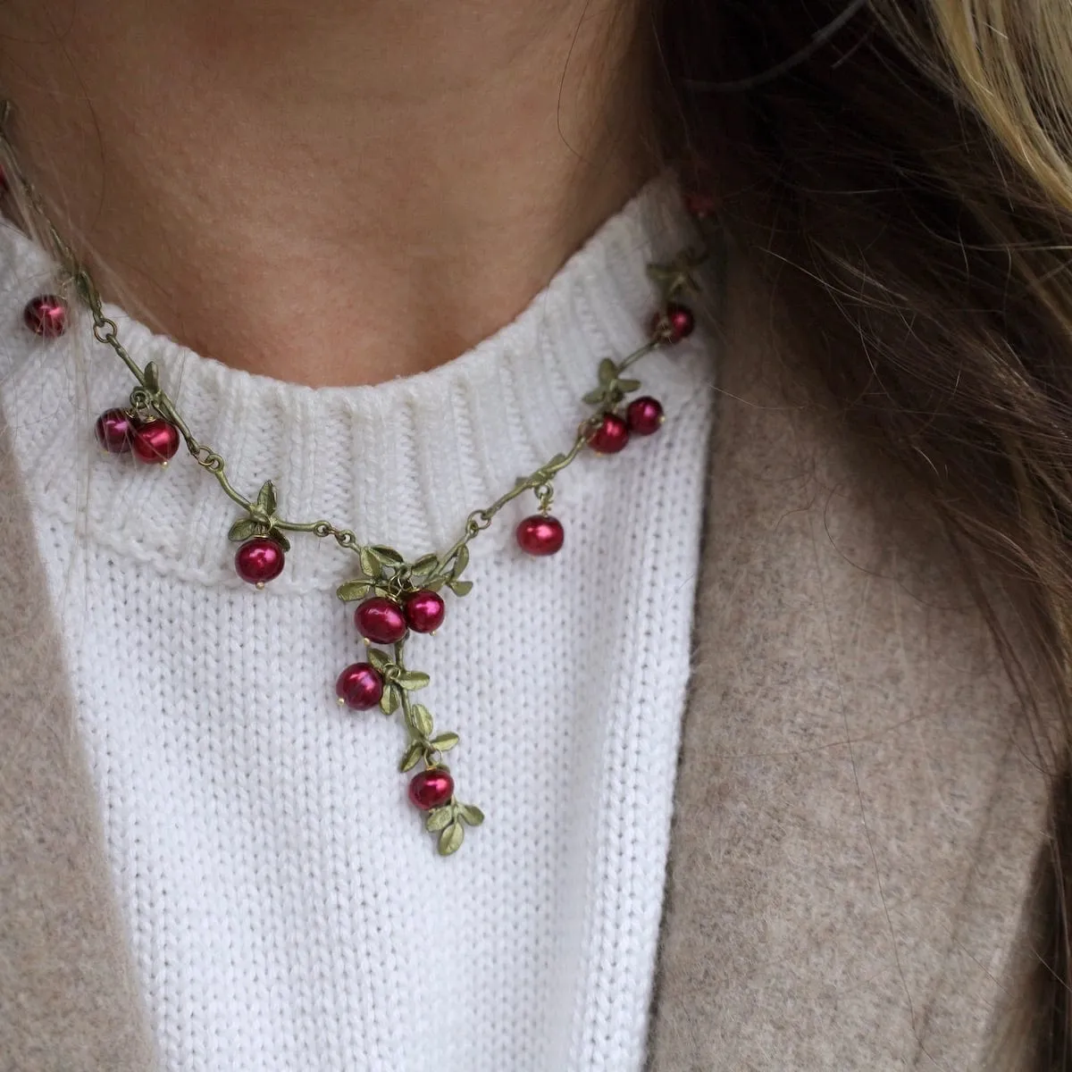 Cranberry Statement Necklace