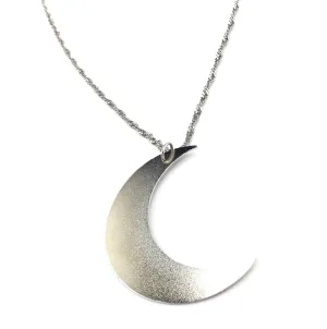 Crescent Moon Necklace in Silver