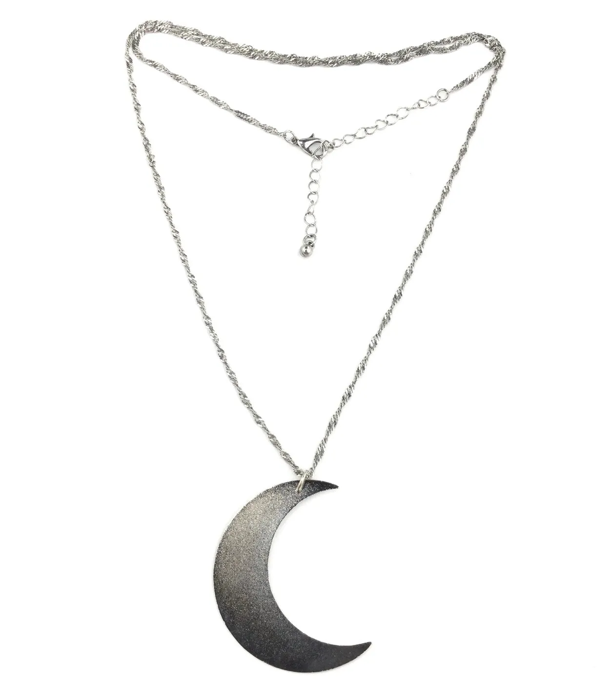 Crescent Moon Necklace in Silver