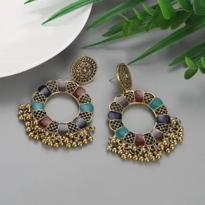Dangle Bollywood Tassel Beaded Gypsy Chandelier Accessories Jhumki Earrings for Women and Girls (E935)