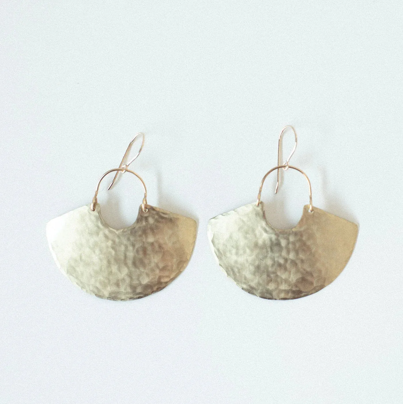 Enarmoured // Goddess Shield Earrings Hammered Bronze
