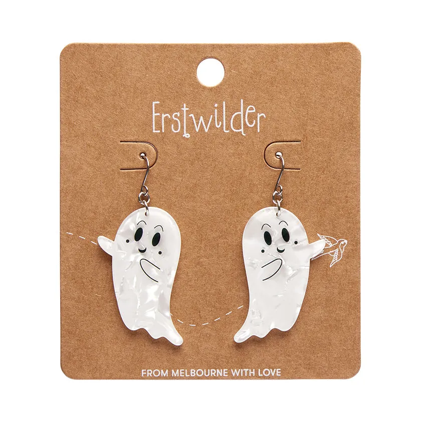 Erstwilder - Ghost Drop Earrings in White