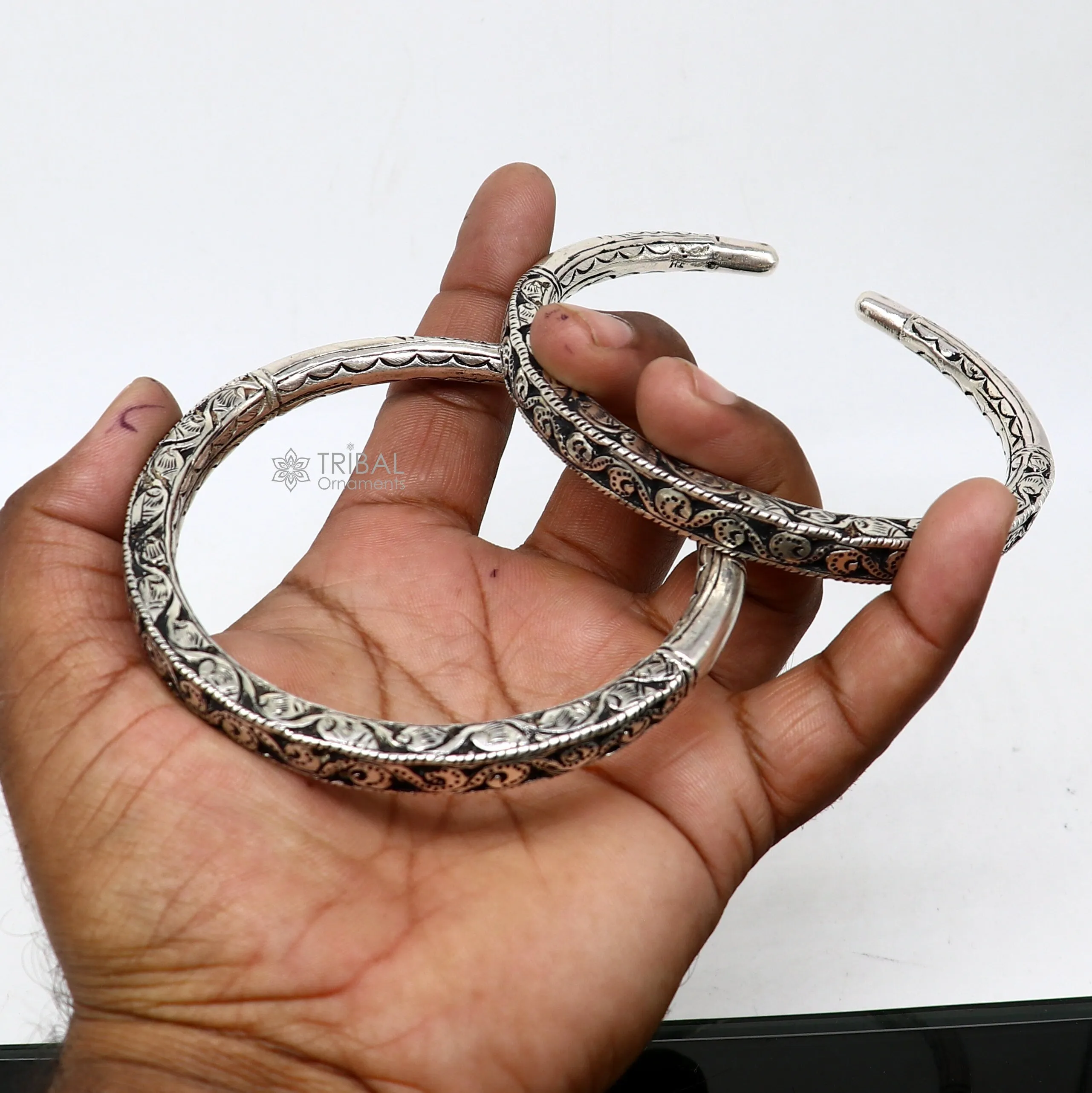 Exclusive trendy stylish 925 sterling silver Vintage design handmade gorgeous foot kada ankle bracelet tribal ethnic silver jewelry nsfk101