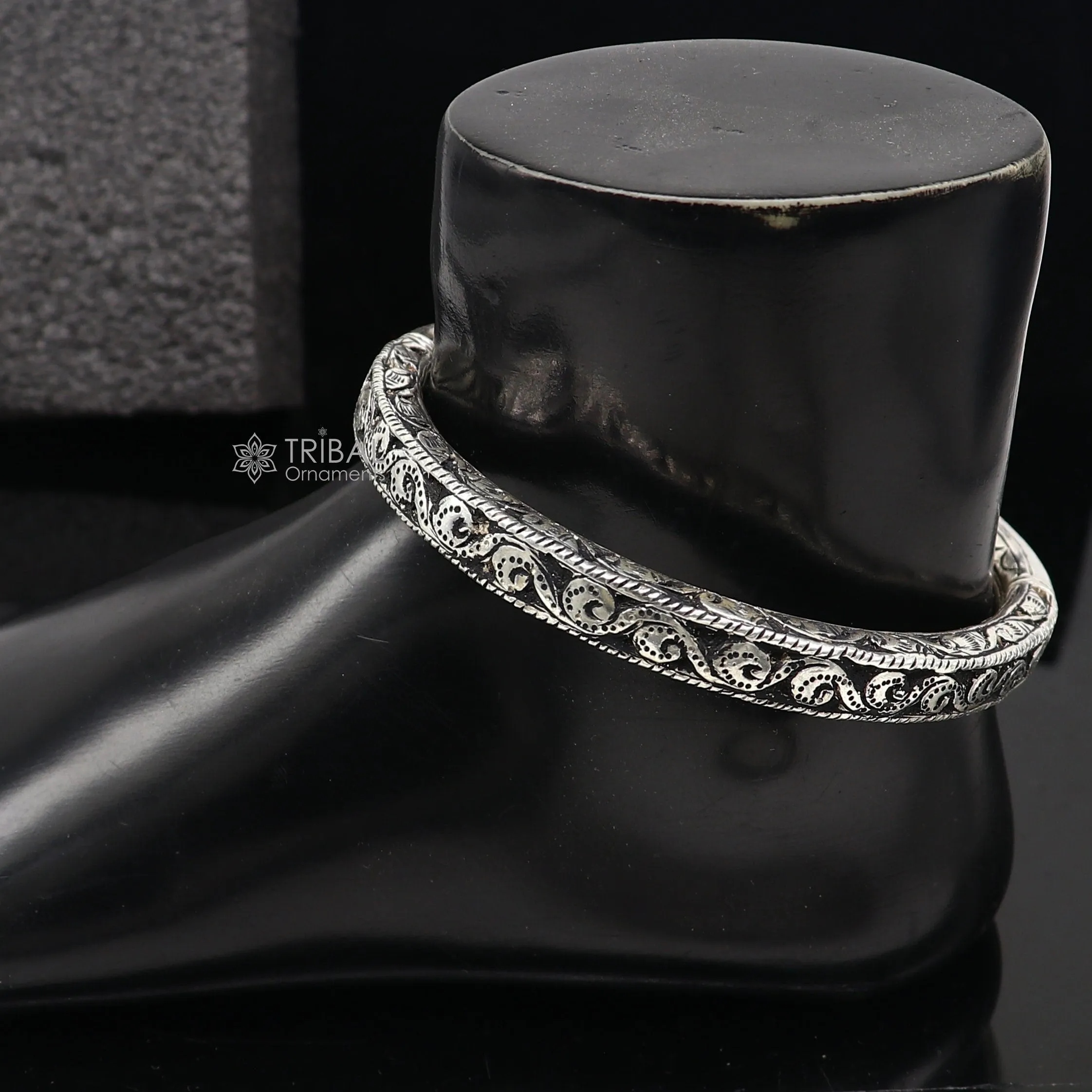 Exclusive trendy stylish 925 sterling silver Vintage design handmade gorgeous foot kada ankle bracelet tribal ethnic silver jewelry nsfk101