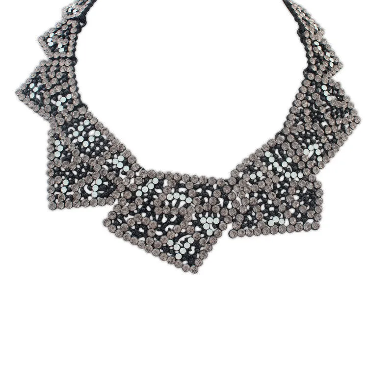 Geo Studded M Necklace
