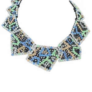 Geo Studded M Necklace