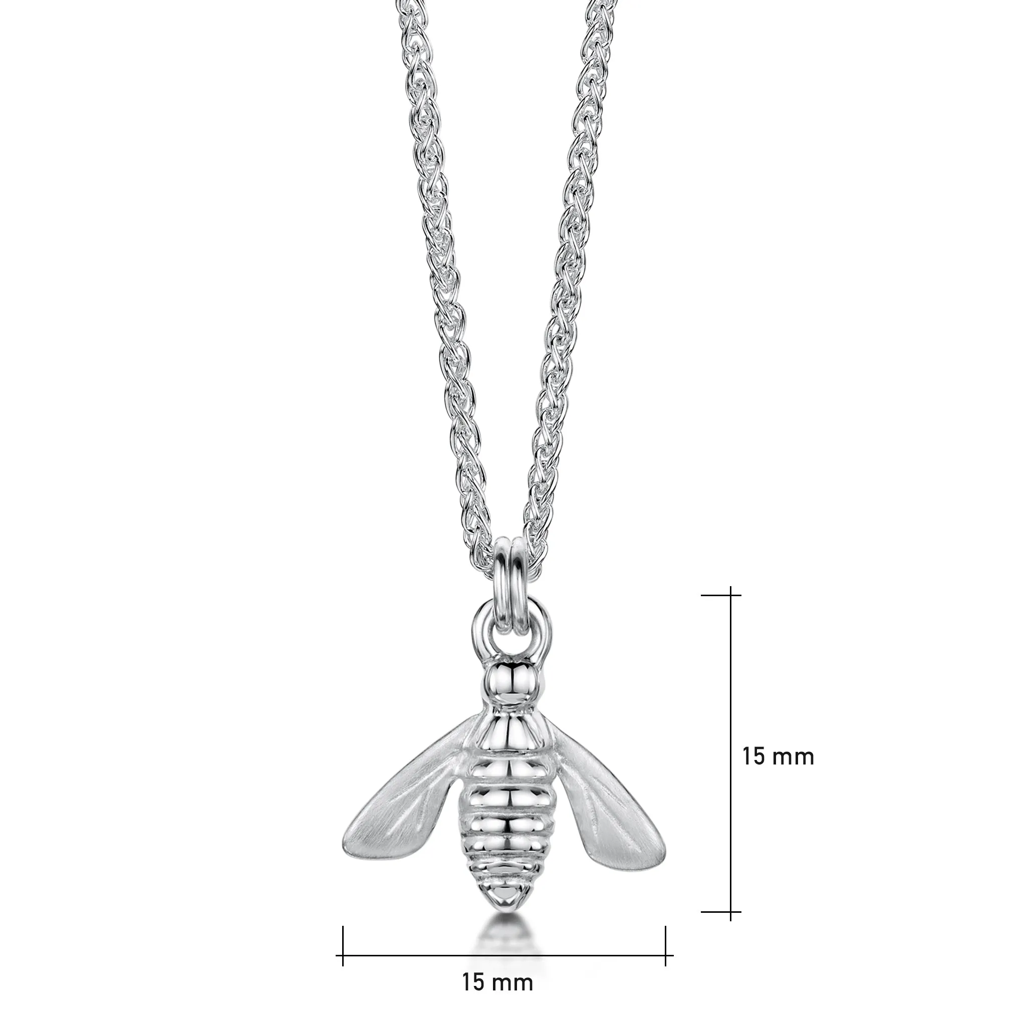 Honeybee Small Pendant in Sterling Silver