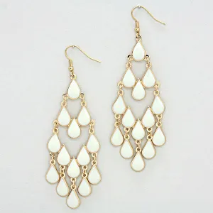 iLLASPARKZ Lacquered Enamel Teardrop Chandelier Earrings