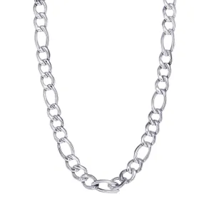 Italgem Steel S.Steel 6Mm Figaro Polished 22''-Necklace