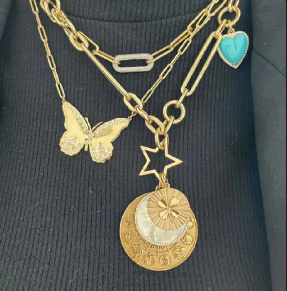 Jumbo In the Mix Gold Link Chain Necklace