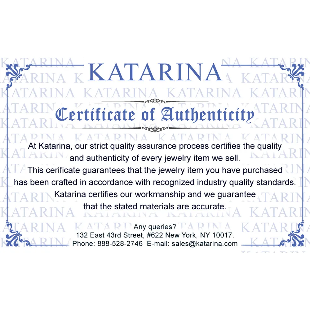 KATARINA Round and Princess Cut Diamond Engagement Ring (7/8 cttw)