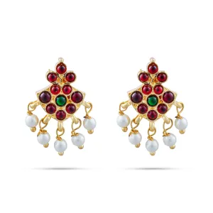 Kemp Earing - 1 x 0.75 Inches | Stone Earring/ Beads With Stone Stud for Dance/ 10 Gms Approx