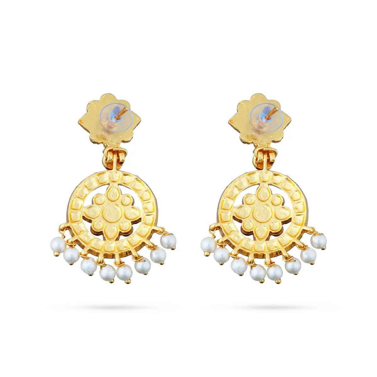 Kemp Earing - 2.5 x 1.5 Inches | Stone Earring/ Beads With Stone Stud for Dance/ 40 Gms Approx