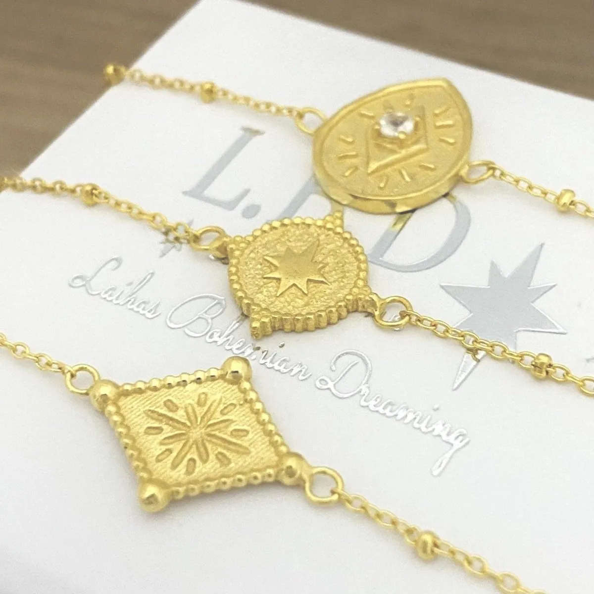 Laihas Prestige Sparkle Gold Moonstone Bracelet