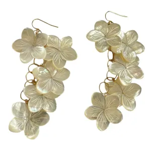 Lei Large Golden Plumeria Chandelier Earring