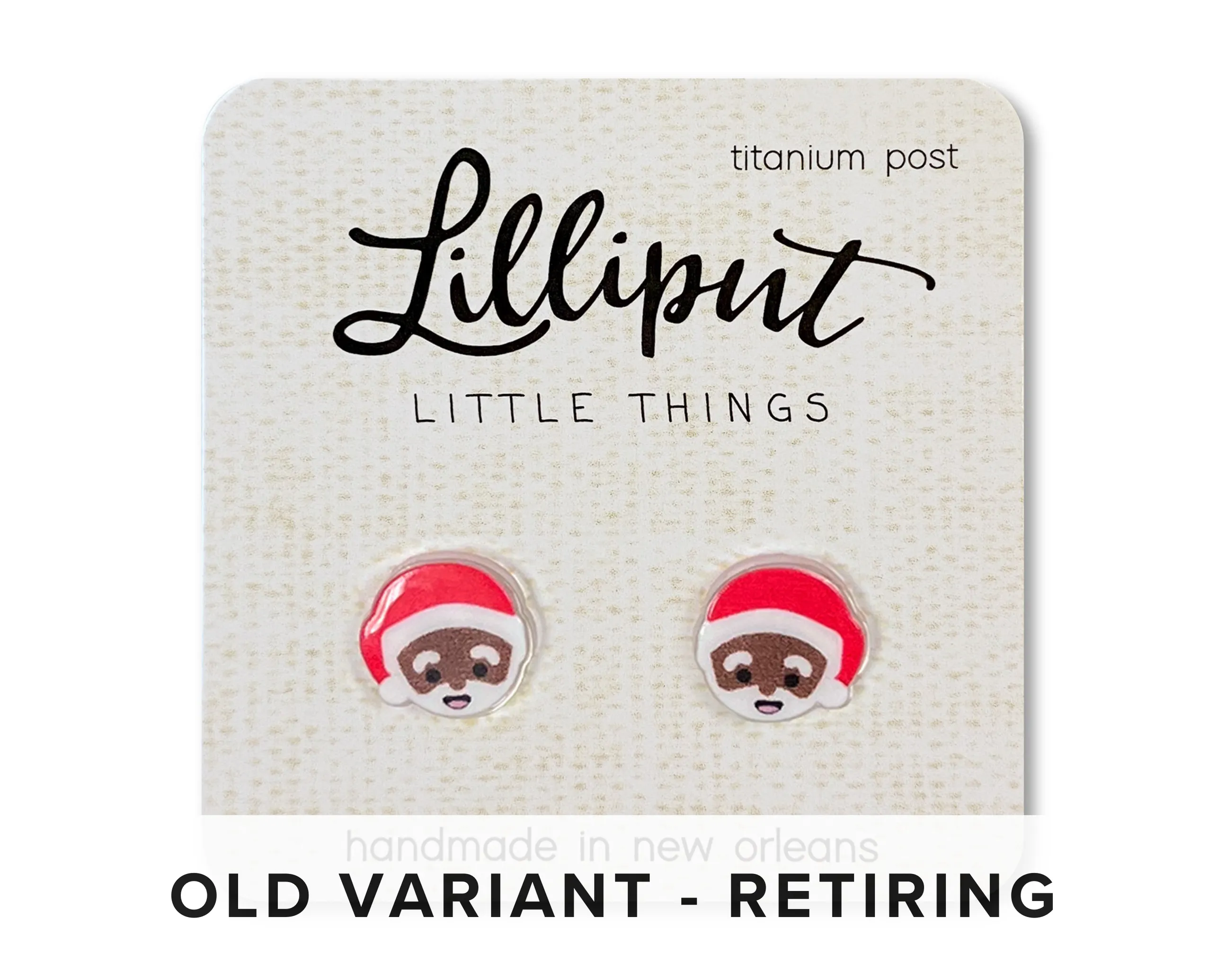 Lilliput Little Things - Black Santa Claus Earrings
