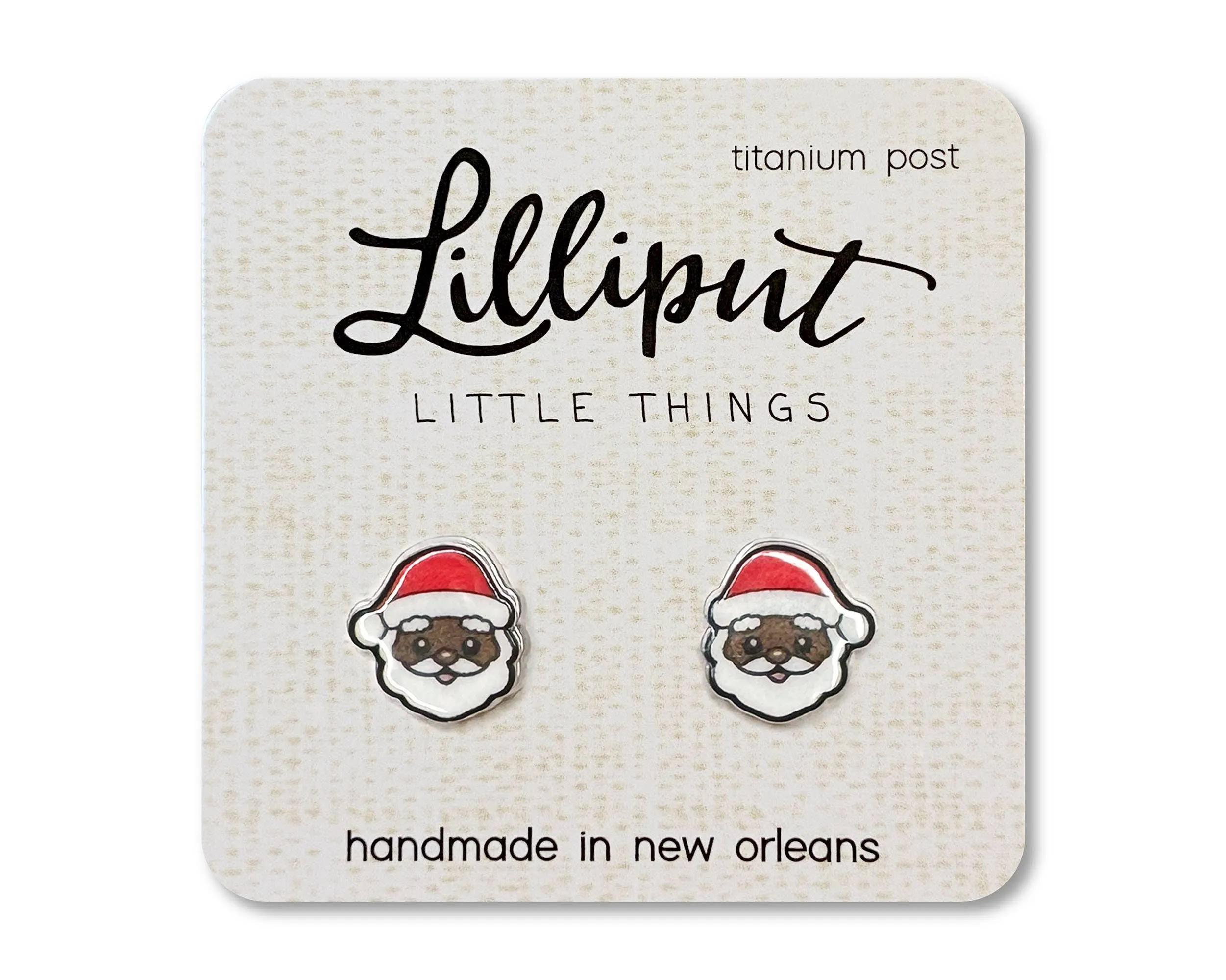 Lilliput Little Things - Black Santa Claus Earrings